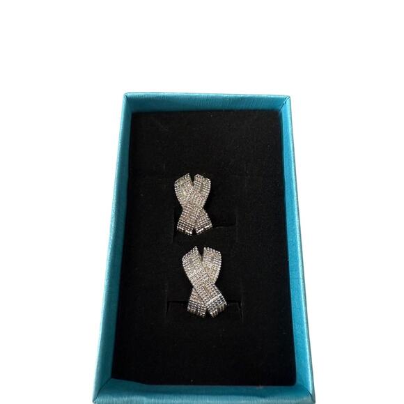 Christian Dior Vintage Silver Beaded Clip-On Earrings*PERFECT Condition - Picture 3 of 4